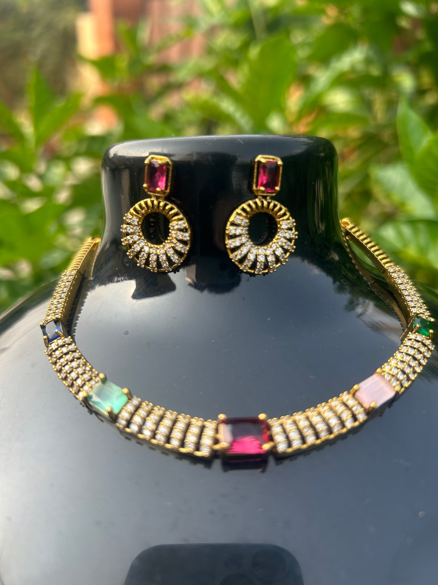 Multicolour Katrina Necklace Set