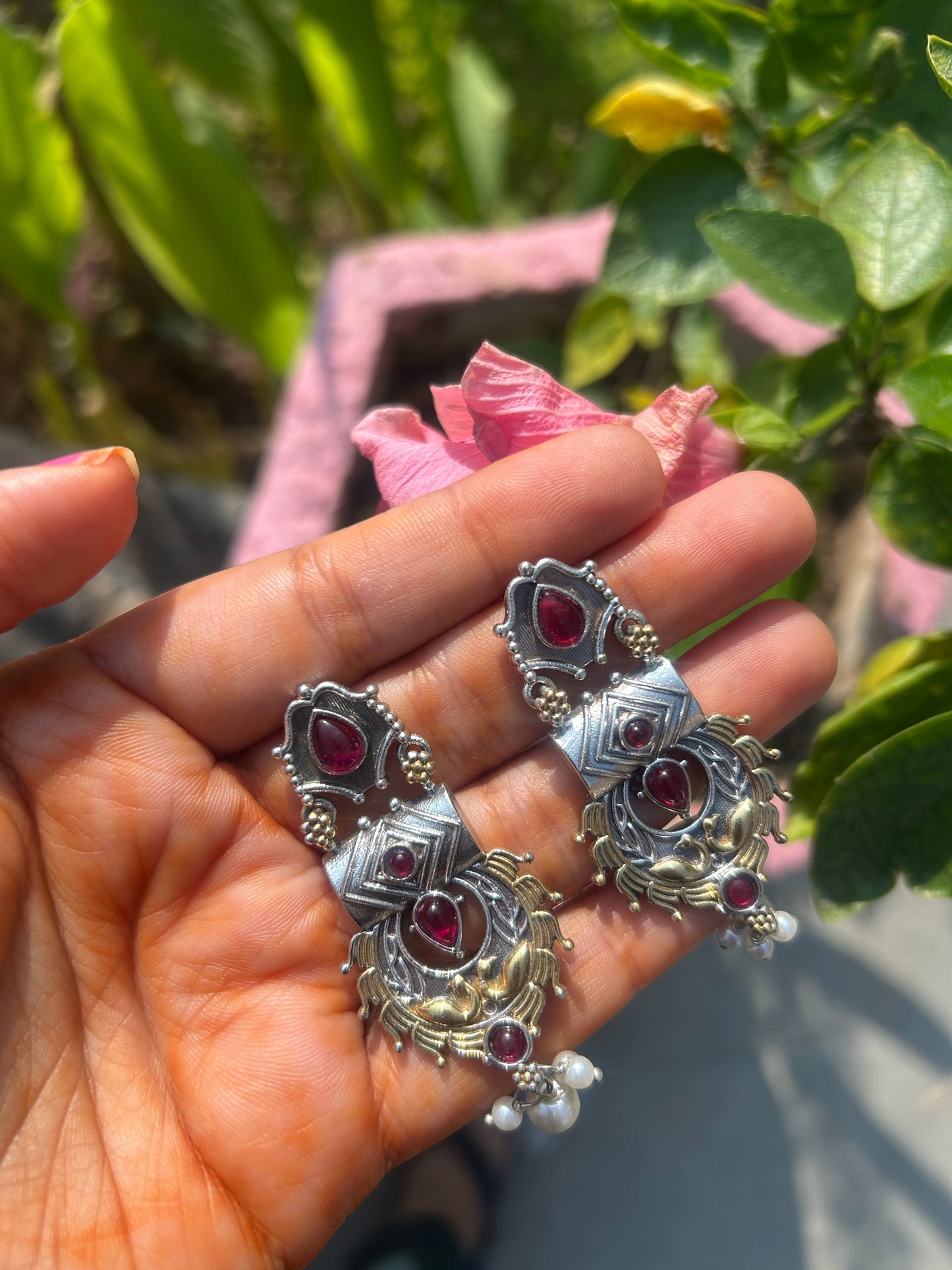 Gold SilverFusion Earrings