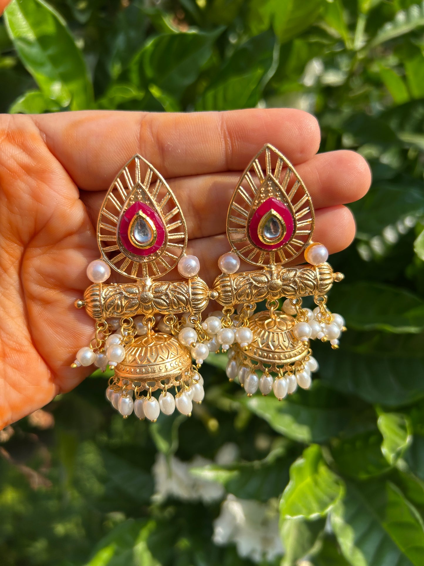 Bengali Meenakari Jhumkas