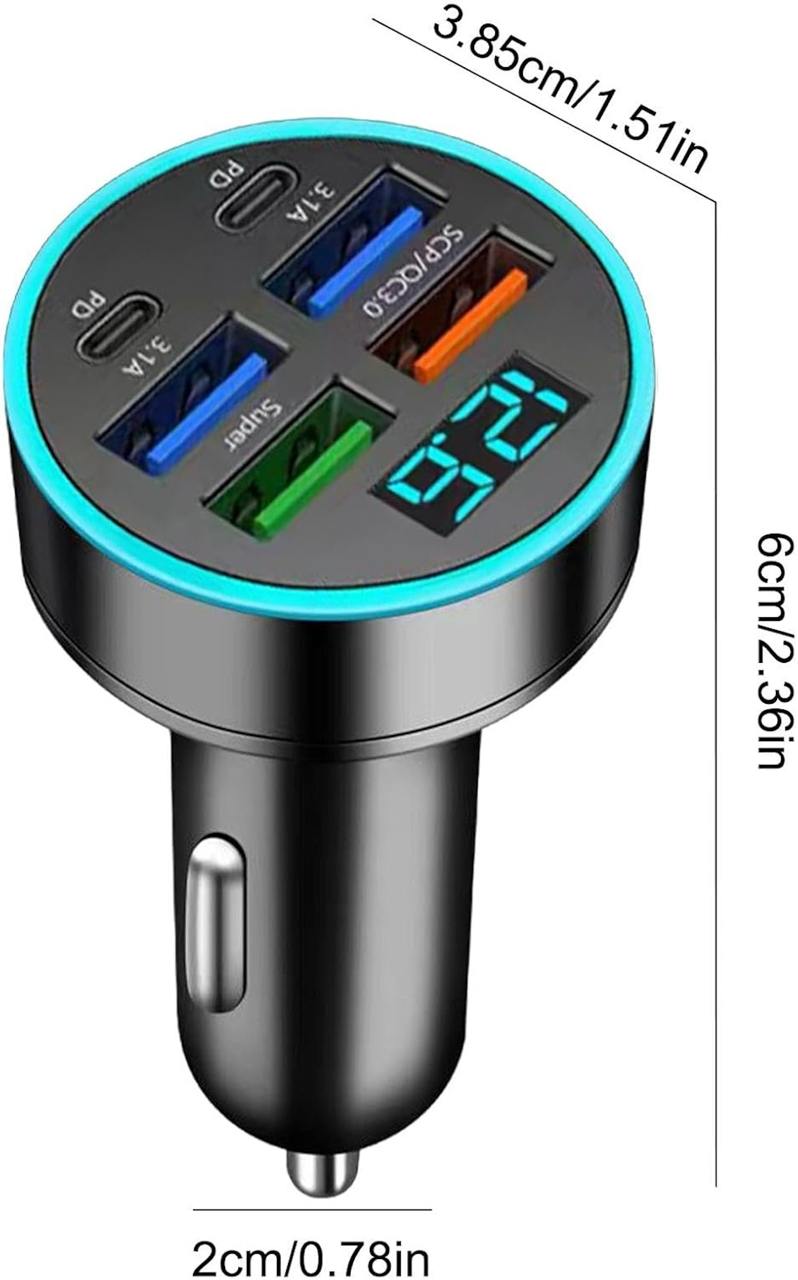 6 in 1 Battery Car Charger
