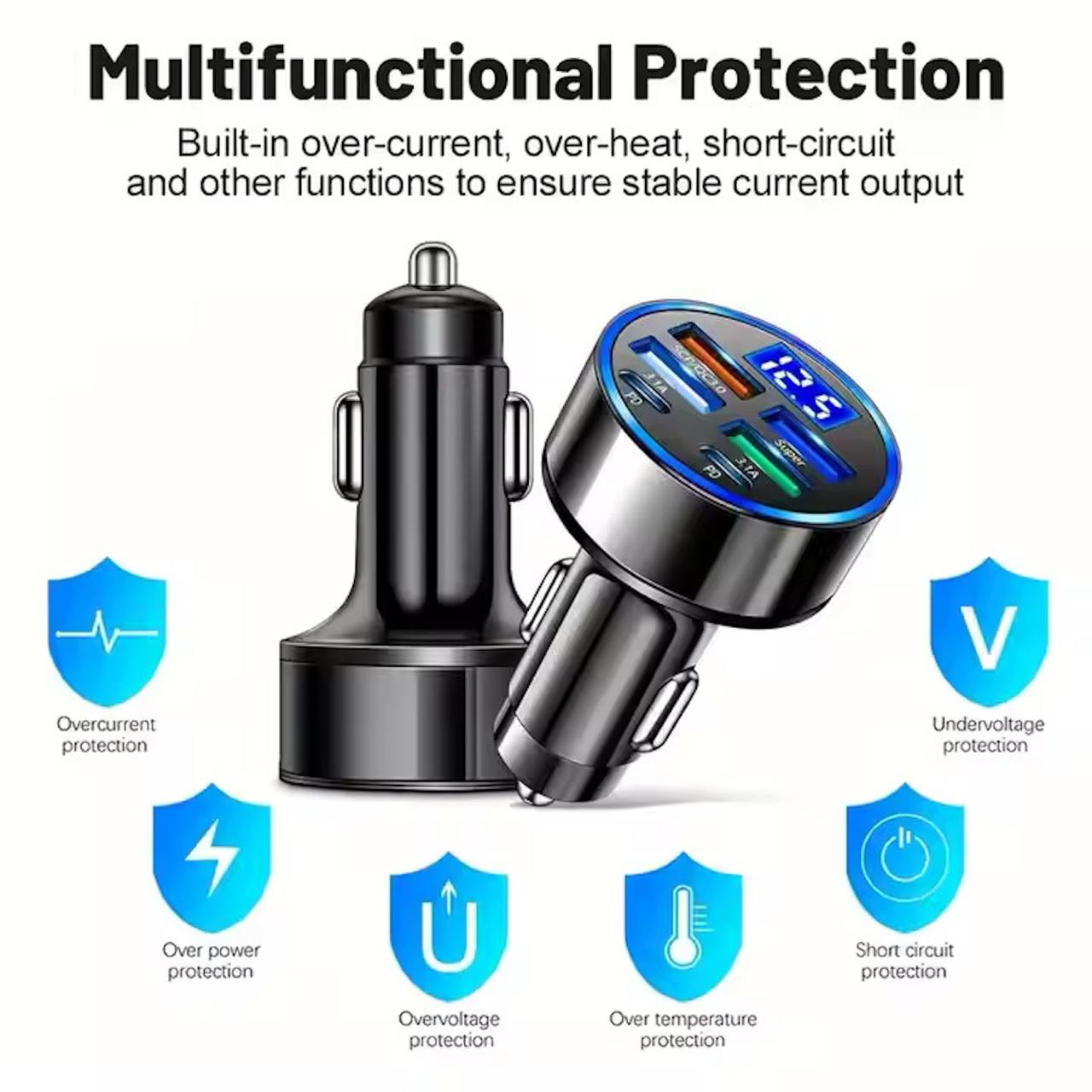 6 in 1 Battery Car Charger