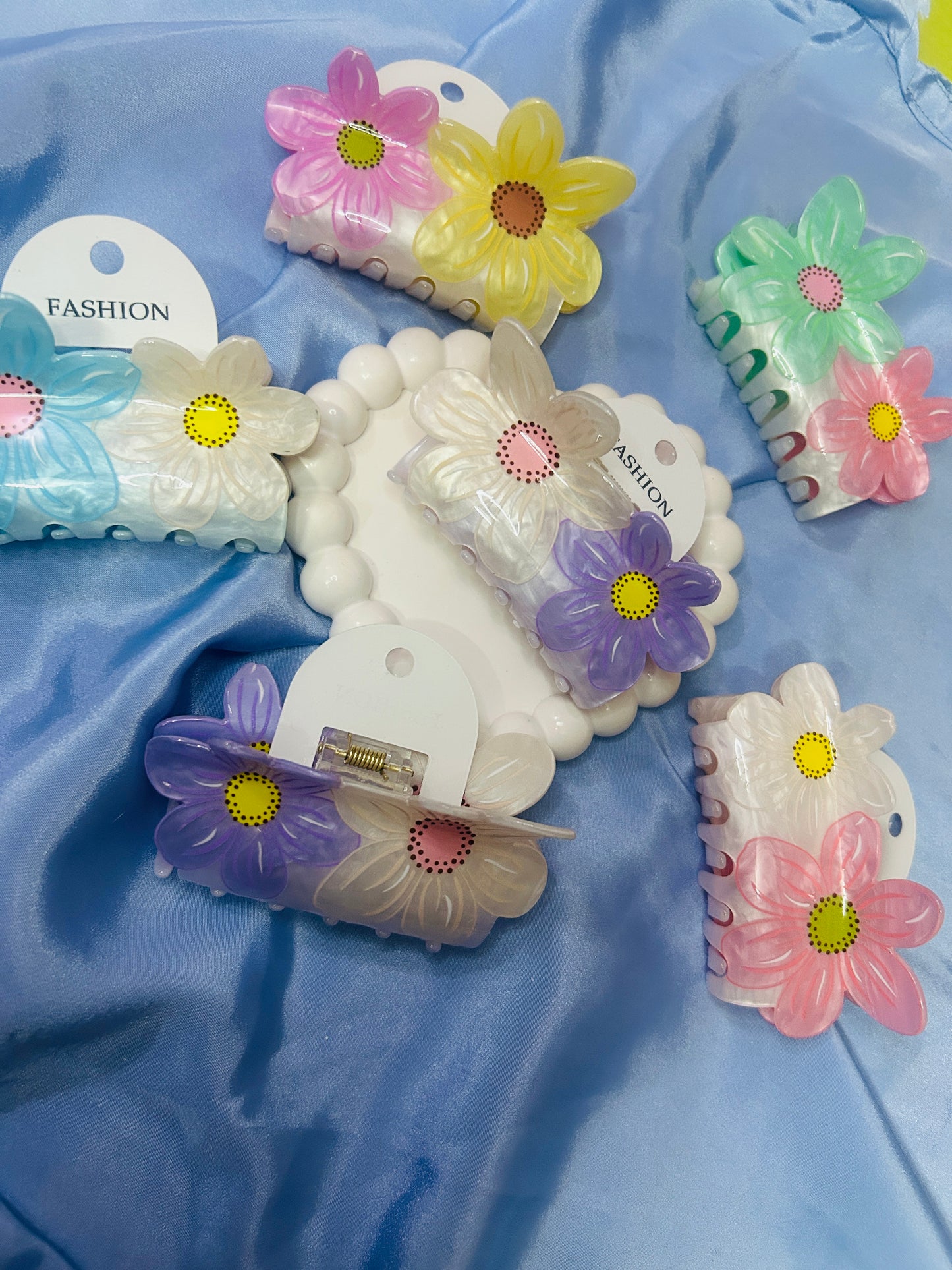 Floral Korean Claw Clip