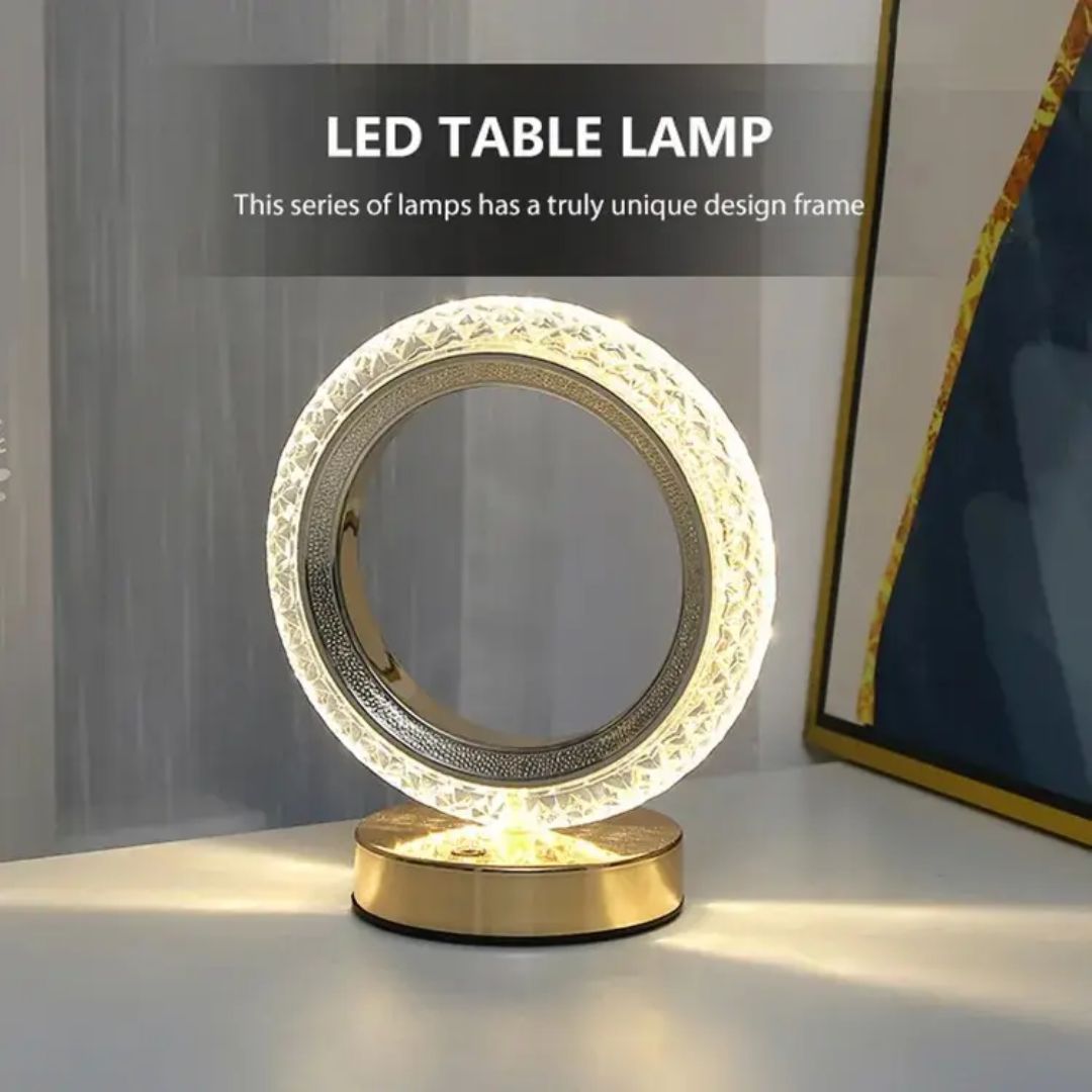 Round Crystal Touch Light Lamp