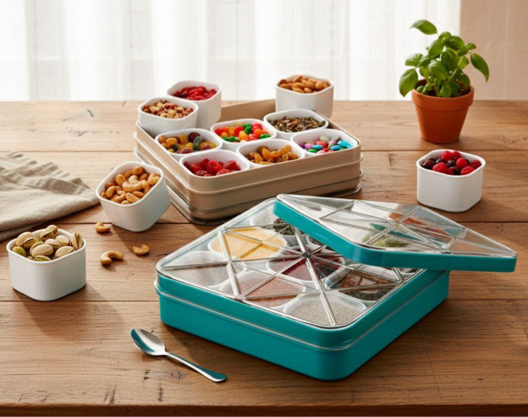 9 in 1 Snacks | Masala | Dry Fruits | Storage Box