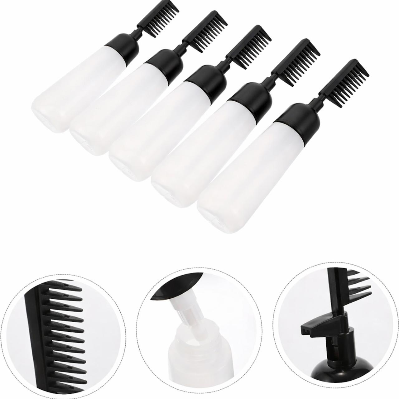 Root Comb Hair Dye Applicator Bottle | 2 in 1 Hair Oil Applicator Bottle Root Comb | 2 in 1 Hair Oil Applicator with Applicator Comb for Hair Dyeing