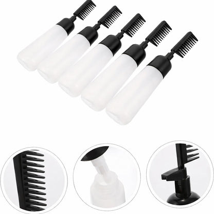 Root Comb Hair Dye Applicator Bottle | 2 in 1 Hair Oil Applicator Bottle Root Comb | 2 in 1 Hair Oil Applicator with Applicator Comb for Hair Dyeing