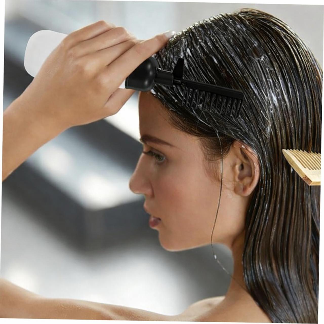 Root Comb Hair Dye Applicator Bottle | 2 in 1 Hair Oil Applicator Bottle Root Comb | 2 in 1 Hair Oil Applicator with Applicator Comb for Hair Dyeing