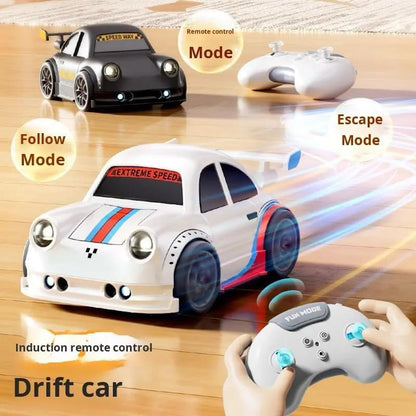 Mini RC Drift Car | Remote Control Racing Car | 360° Rotation Car | 4x4 Car | Remote Control RC Drift Racing Car | Intelligent Motion Sensore with LED Lights Mini Dream Car | Follow Me & Escape Mode Fall Resistant Car |
