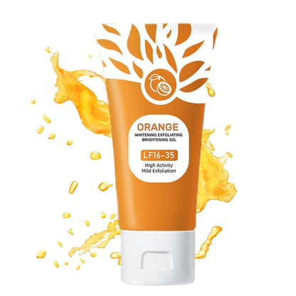 Orange Enzymes Exfoliating Gel | Orange Exfoliating Gel for Face & Body | Deep Cleansing Moisturizing Facial Exfoliator | Dead Skin Remover Gel | Brightening & Pore Cleansing Scrub