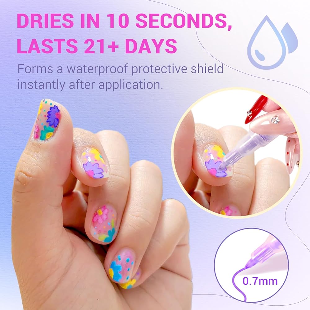 Professional Nail Art Markers Set (12 Colors) – Easy Nail Design Pens