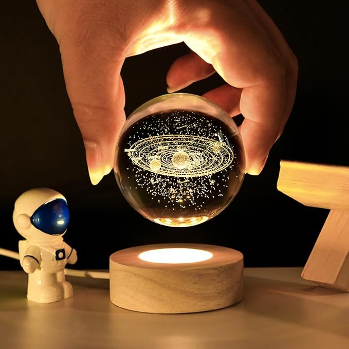 3D Moon Crystal Lamp