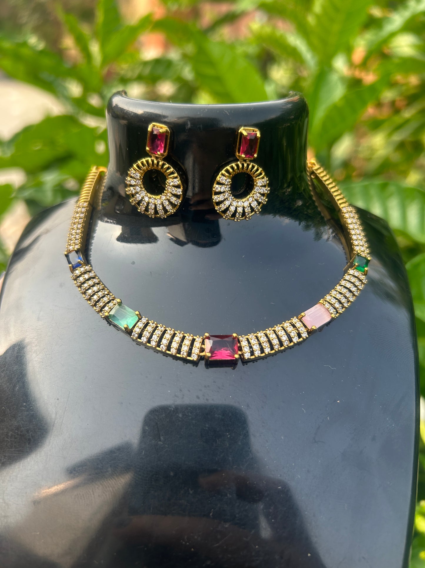 Multicolour Katrina Necklace Set