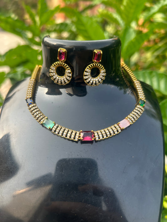 Multicolour Katrina Necklace Set