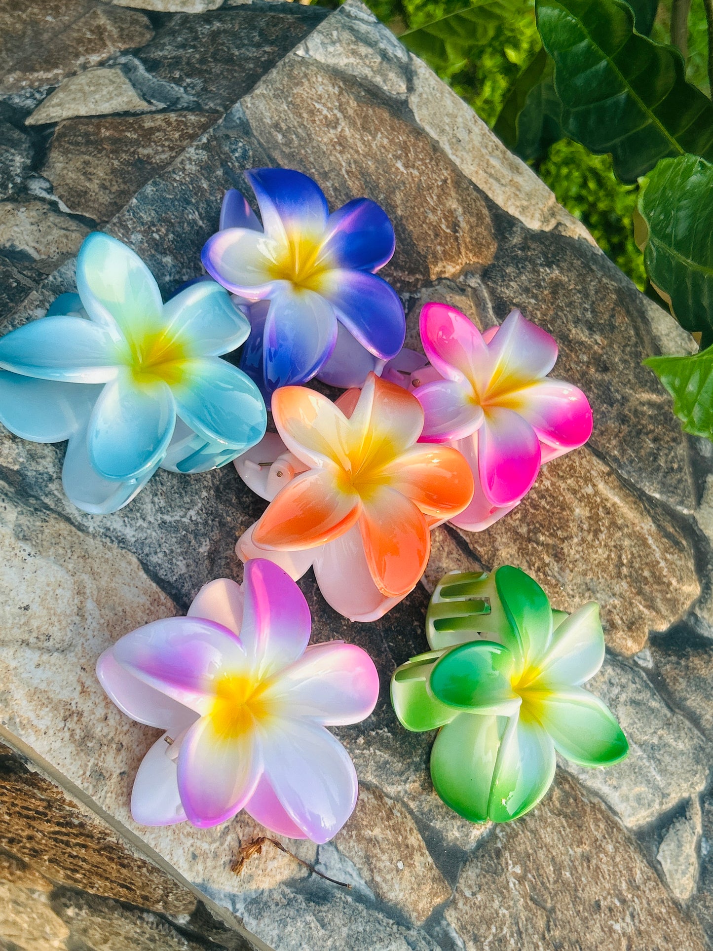 Shiny Floral Claw Clip