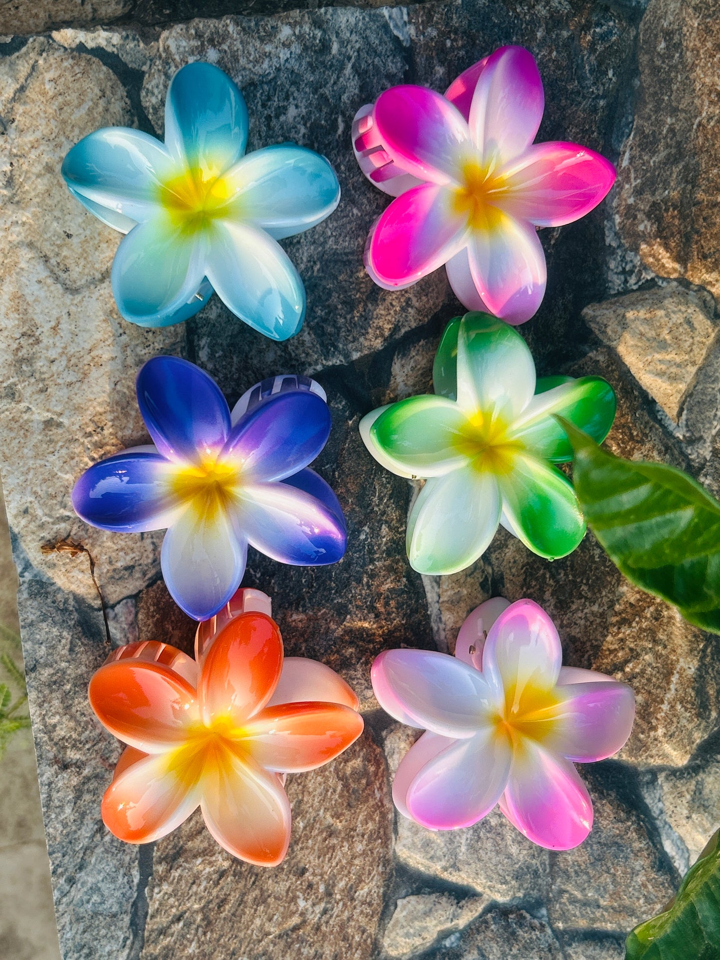 Shiny Floral Claw Clip