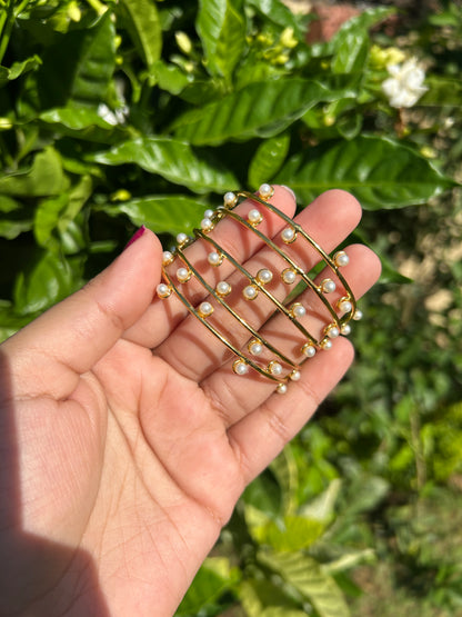 Pearl Anti Tarnish Layered Bracelete