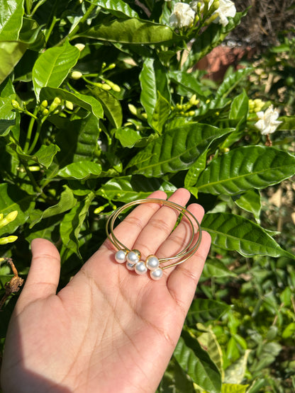 Pearl Bangles Stack ( Set of 3 )