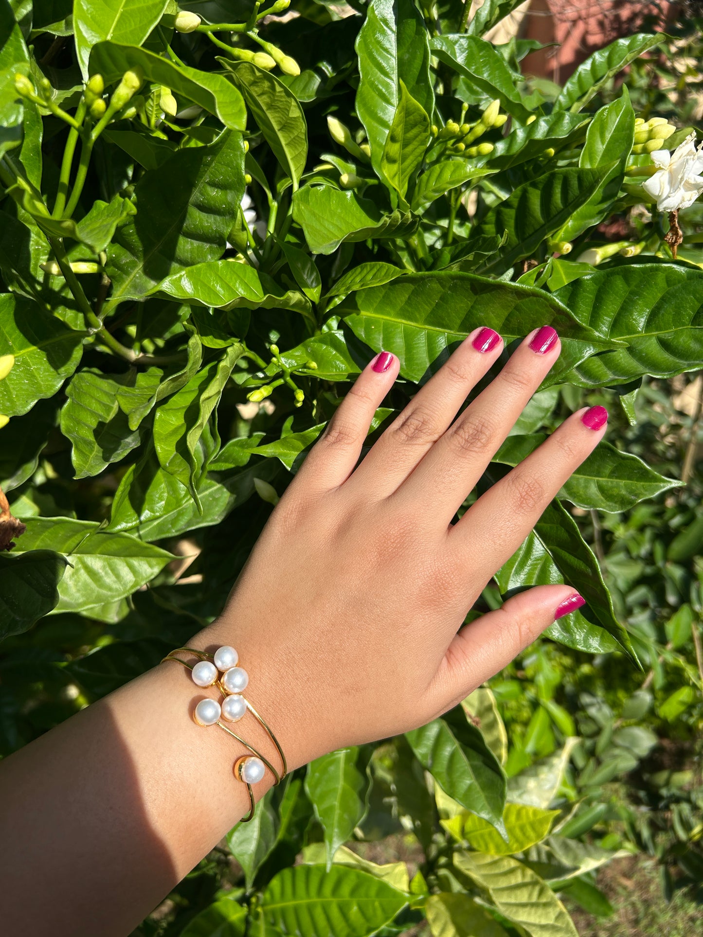 Pearl Golden Bangles ( Set of 3 )