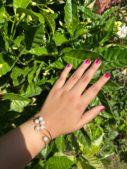 Pearl Bangles Stack ( Set of 3 )