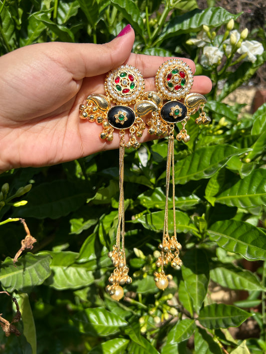 Kashmiri Meenakari Ghungroo Earrings