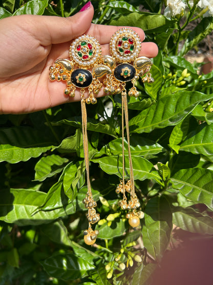 Meenakari Kashmiri Ghungroo Earrings