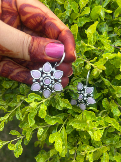 Floral Oxidised Earrings