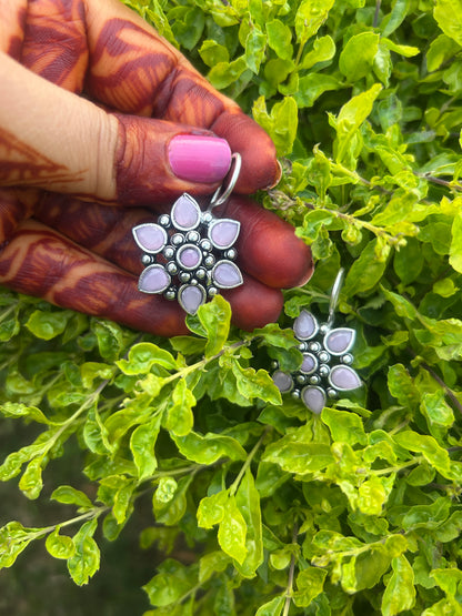 Floral Oxidised Earrings