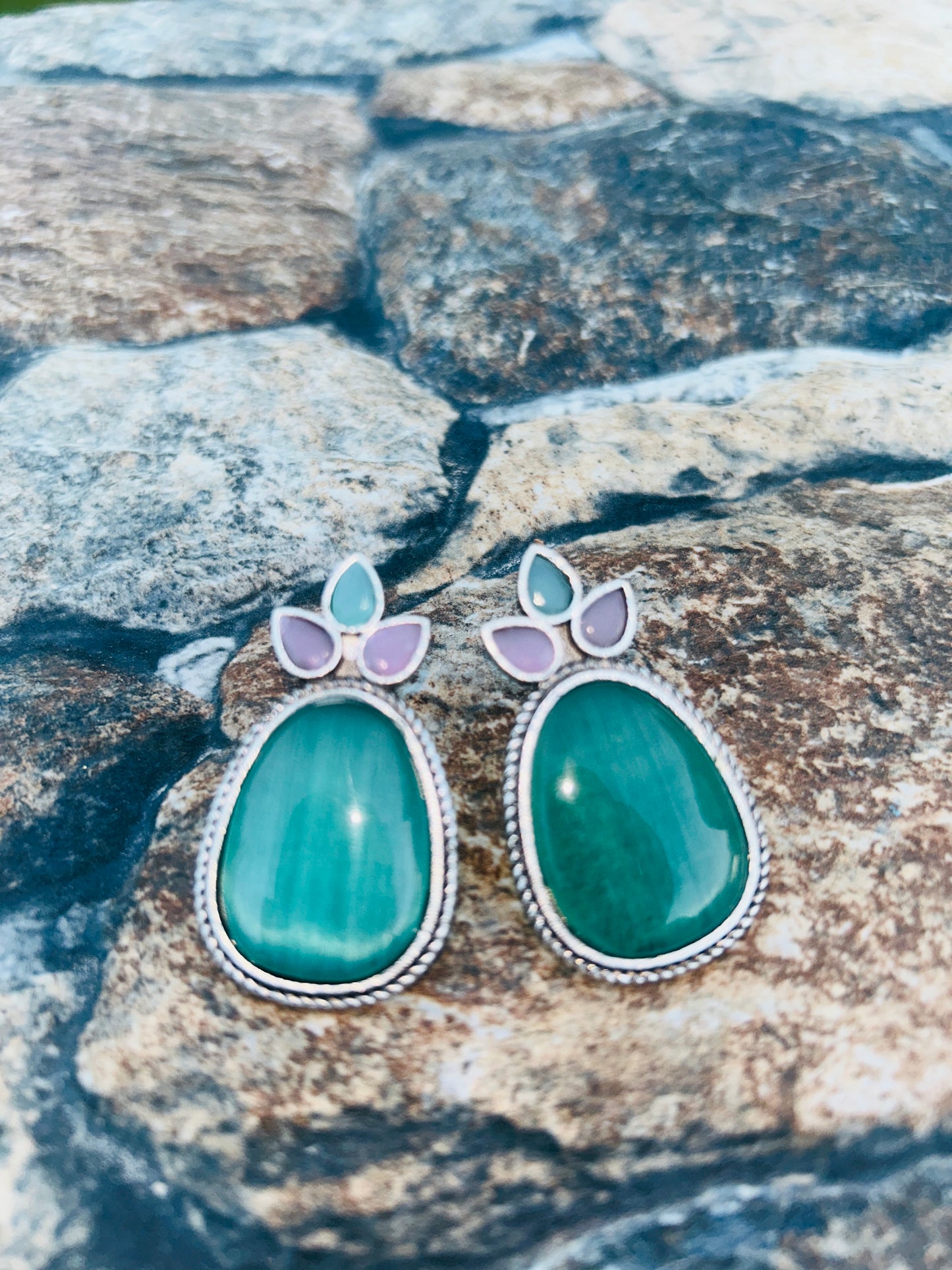 Leaf Style Pastel Earrings