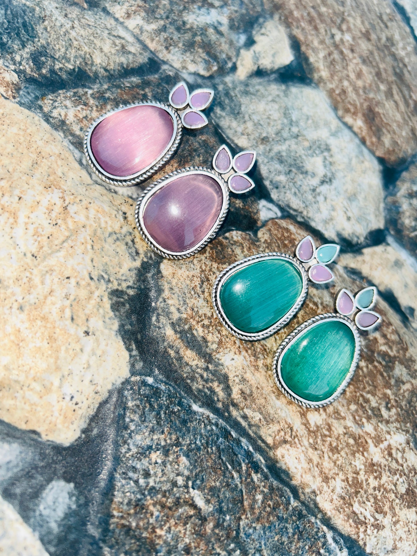 Leaf Style Pastel Earrings