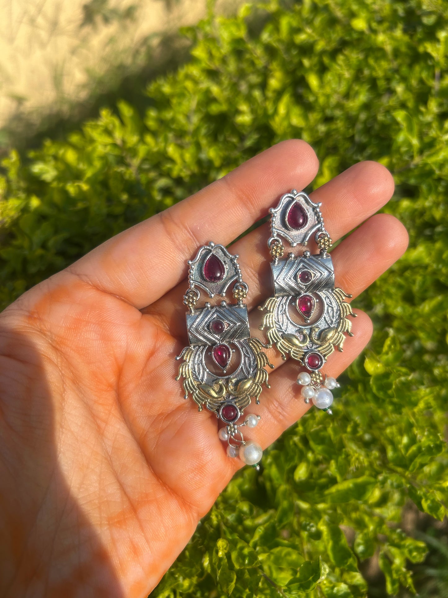 Oxidised Fusion Earrings