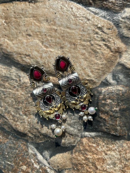 Oxidised Fusion Earrings