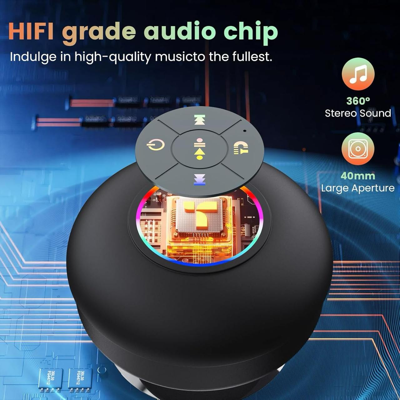 Waterproof Shower Suction Speaker