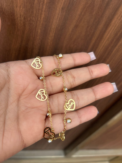 Love Hearts Valentine Anti Tarnish Pendant