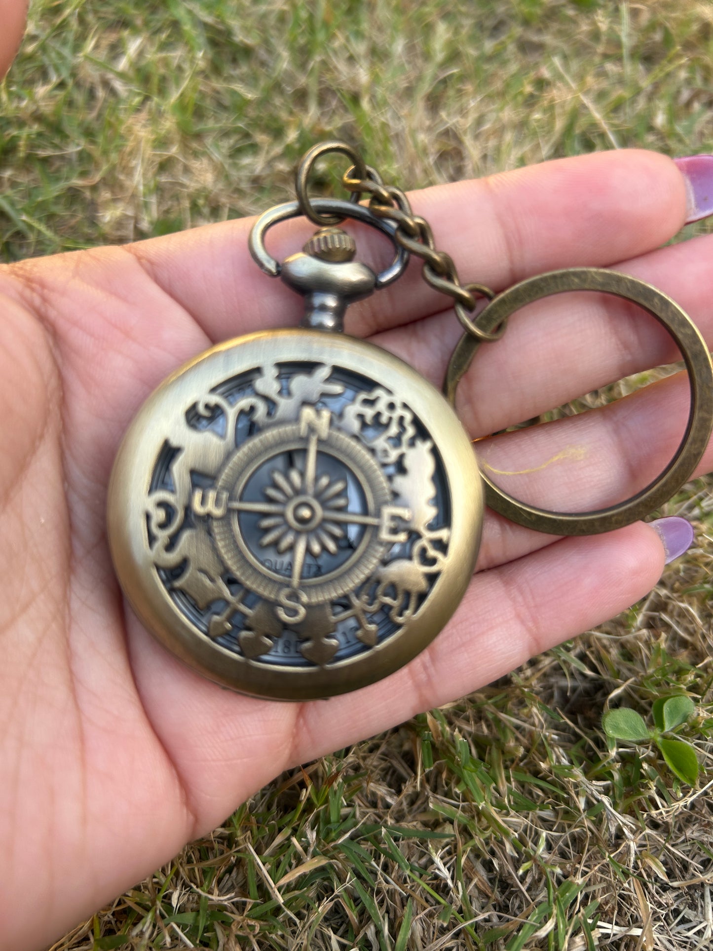 Premium Brass Watchclock Keychain