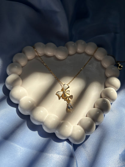 MOP White Bow Pendant