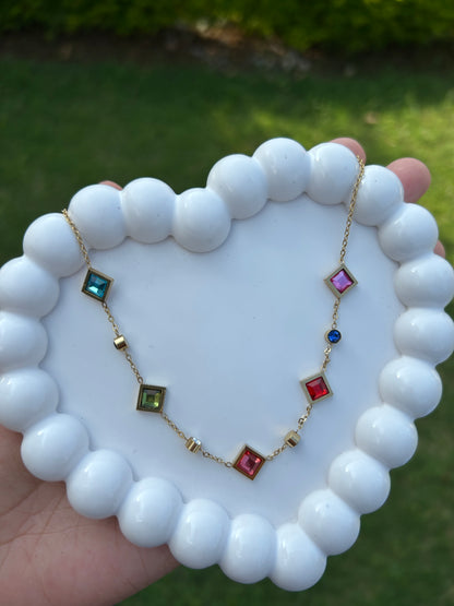 Square Multicolour Neckchain