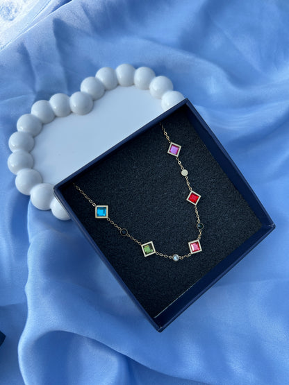 Square Multicolour Neckchain