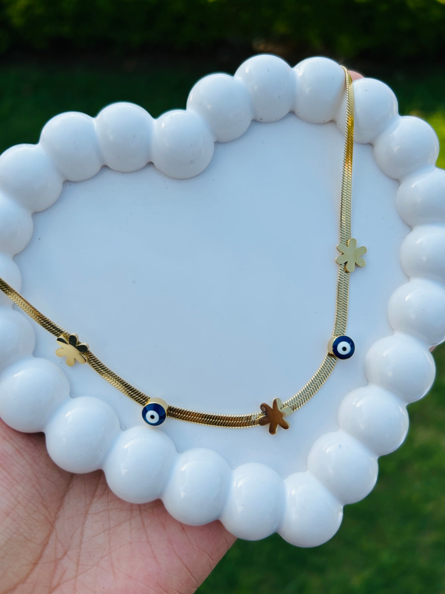 Premium Evil Eye Anti Tarnish SnakeChain