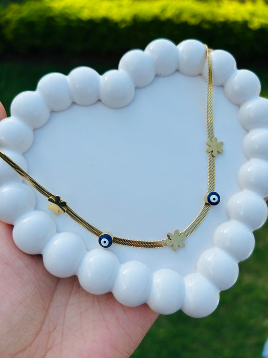 Premium Evil Eye Anti Tarnish SnakeChain