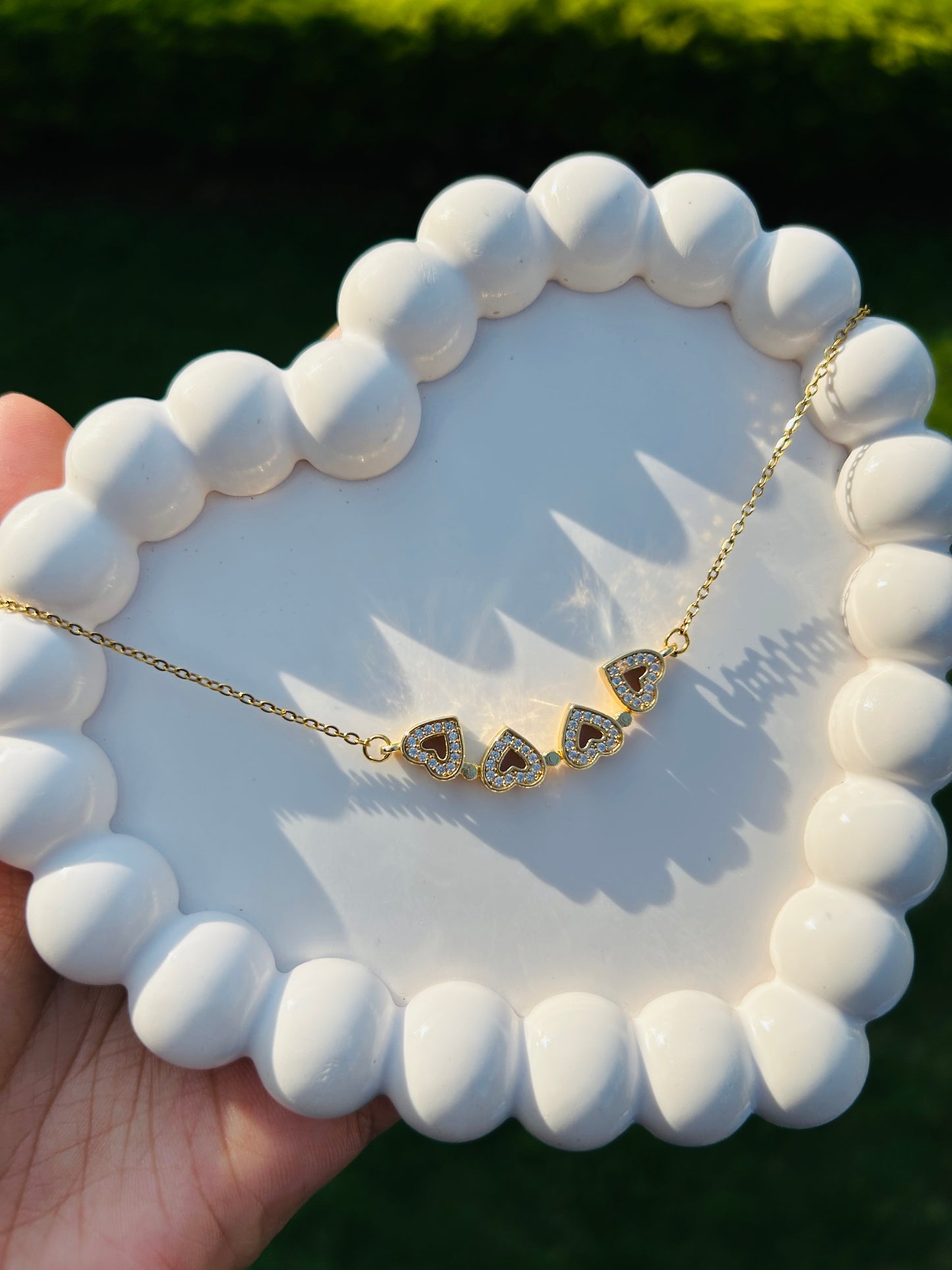 Opening Flowery Hearts Anti Tarnish Pendant