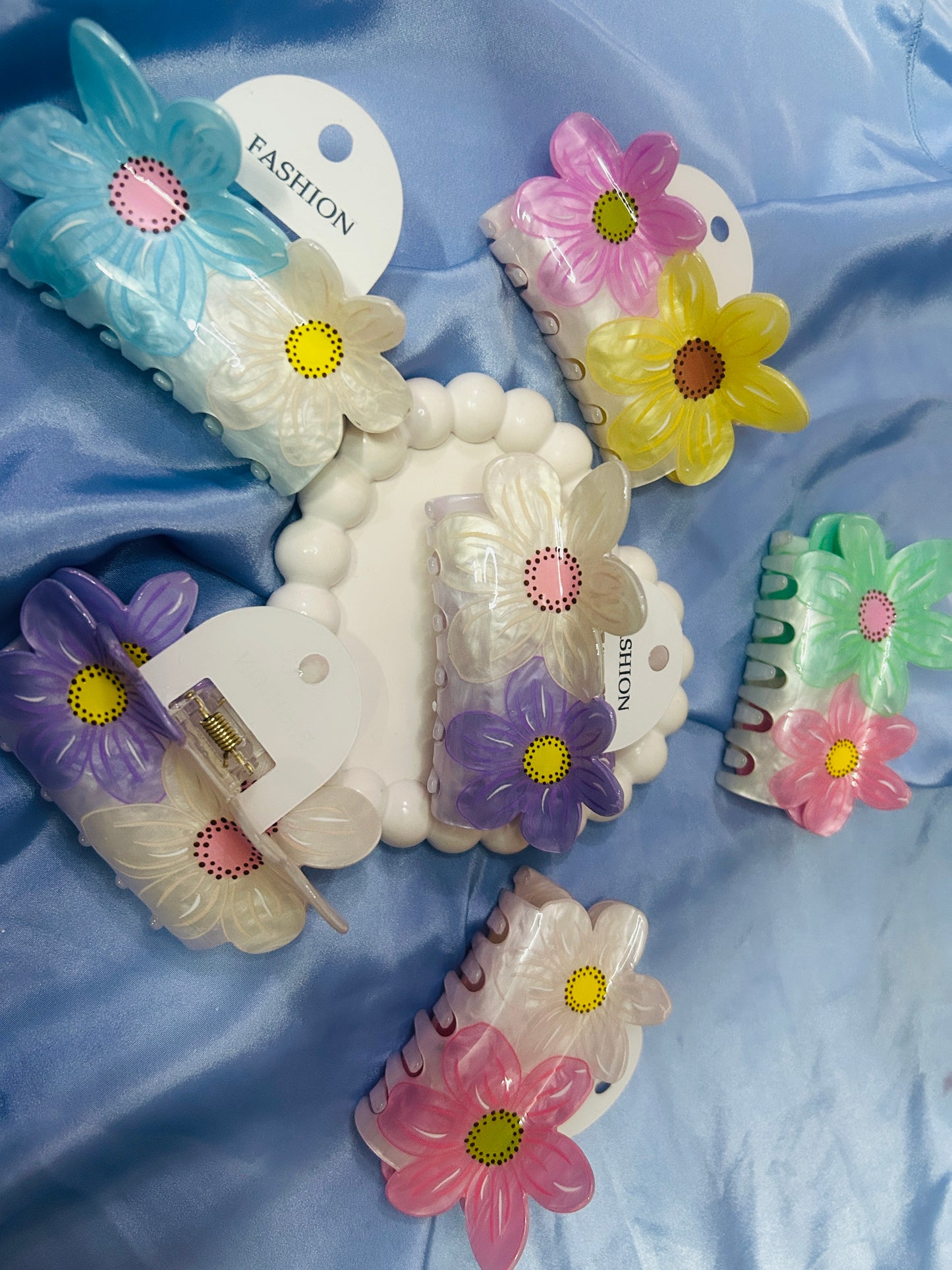 Floral Korean Claw Clip