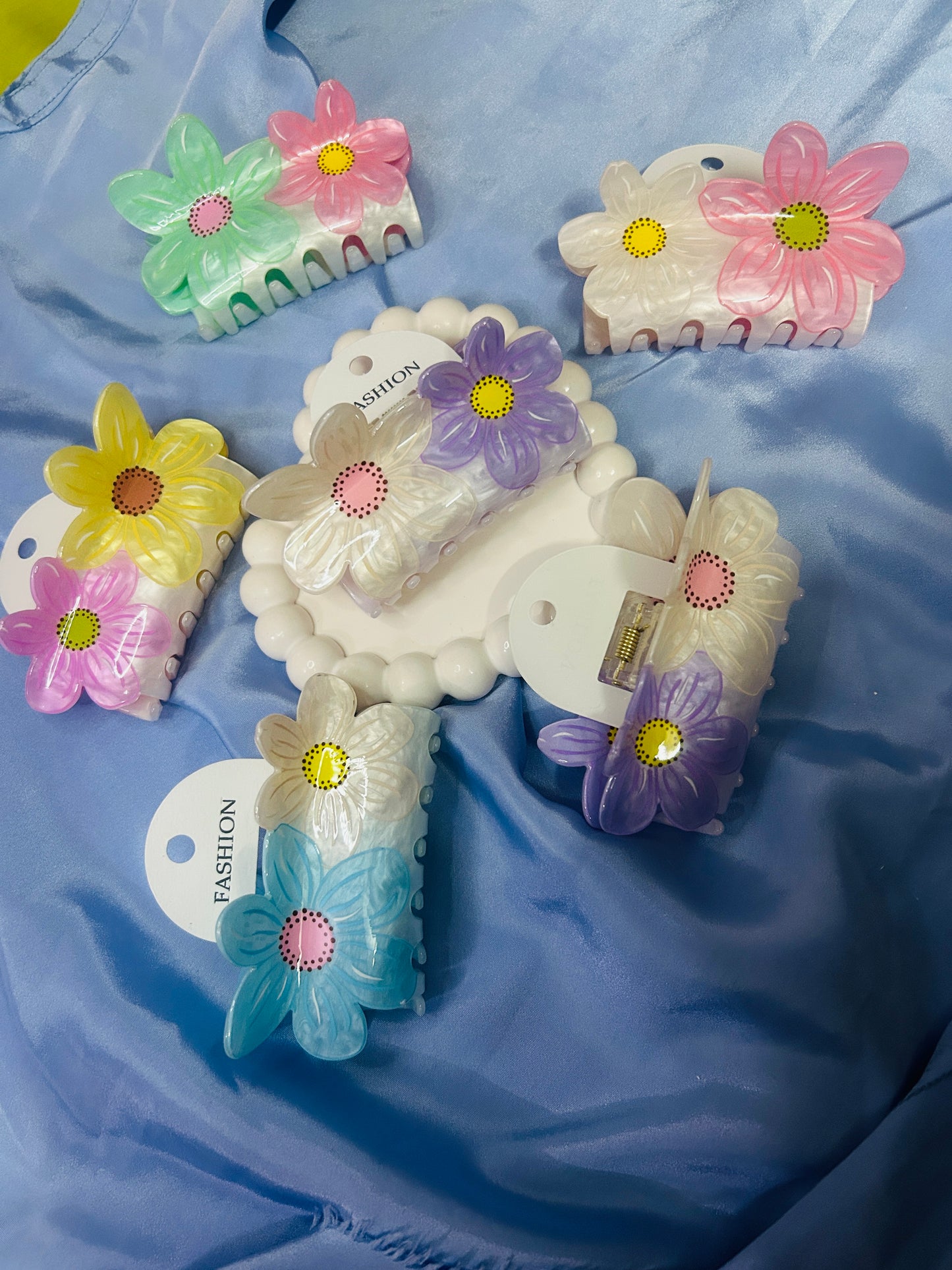 Floral Korean Claw Clip