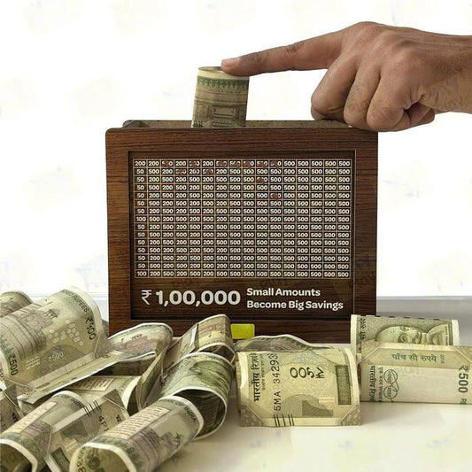 Wooden Savings Box