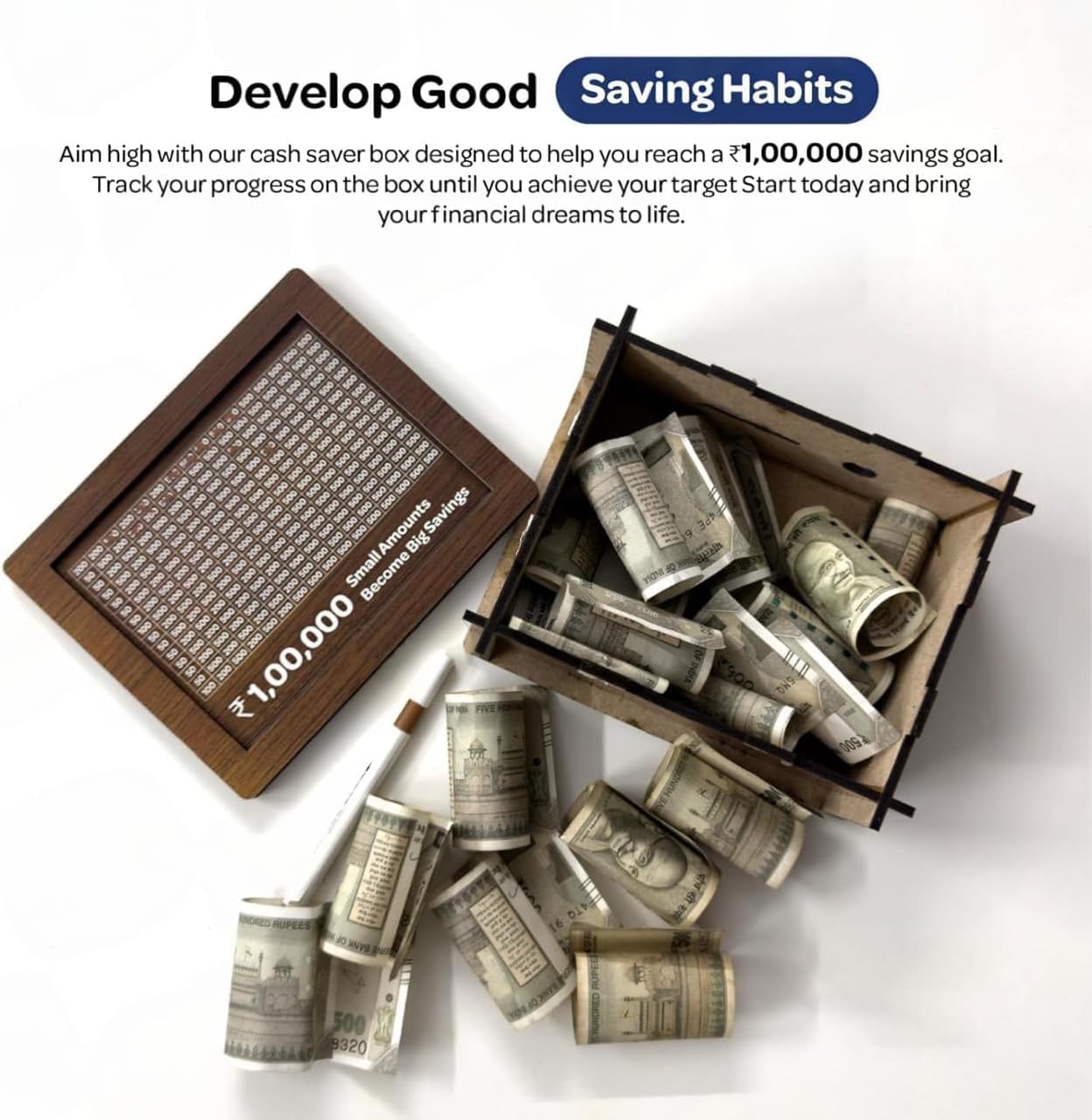 Wooden Savings Box