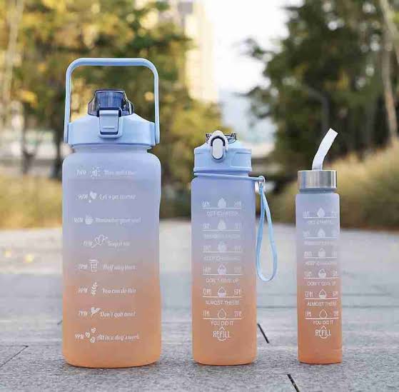 Motivational Water Bottle Set (3 pc)