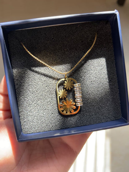 Flower Frame Anti Tarnish Pendant