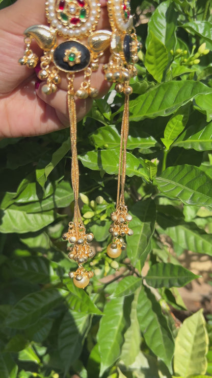Meenakari Kashmiri Ghungroo Earrings