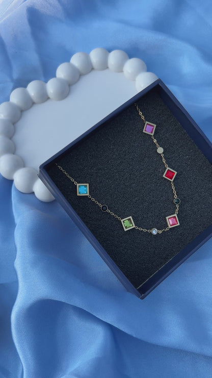 Square Multicolour Neckchain