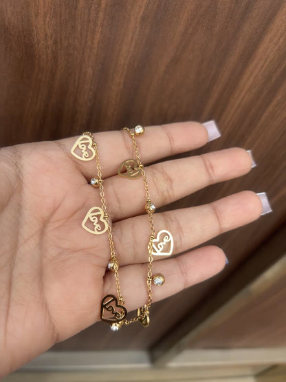 Love Hearts Valentine Anti Tarnish Pendant