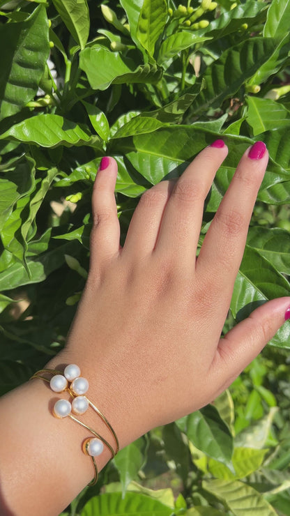 Pearl Bangles Stack ( Set of 3 )